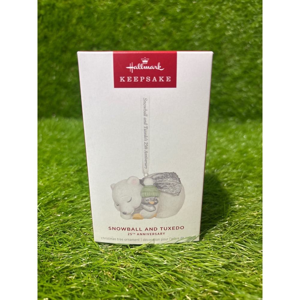 Hallmark Keepsake Snowball and Tuxedo 25th Anniversary 2025 Porcelain Ornament - Picture 1 of 3
